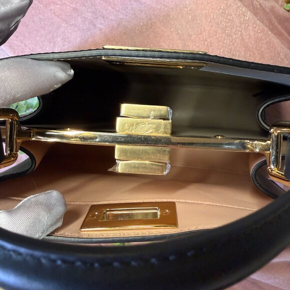 SOLD Fendi Peekaboo ISeeU Top-Handle – Noir / Rose / Tortora – Like New - Picture 10 of 13
